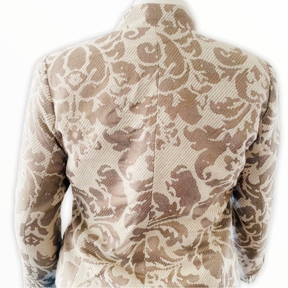 Coldwater Creek Ivory Shimmer Jacquard Jacket blazer size 10 NWT neutral fall - Picture 9 of 12